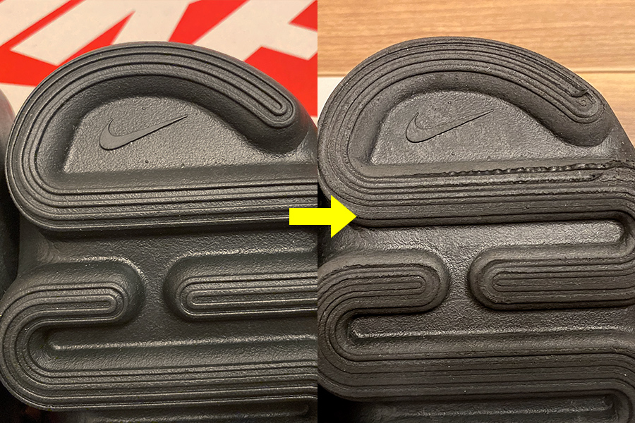 使用後(アウトソールつま先2)