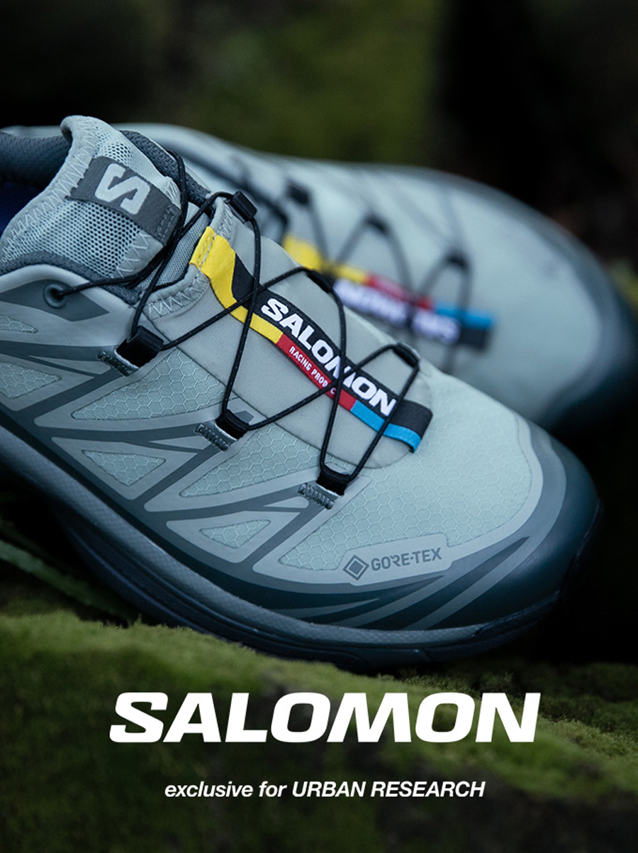 URBAN RESEARCH × Salomon「XT-6 GTX」限定カラーW.IRON、夏の街に馴染む柔らかな新色①